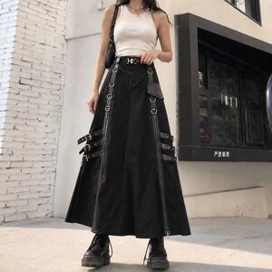 Punkrave Gothic Punk Maxi Skirt
